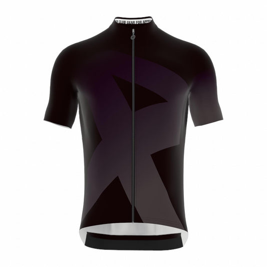 Men's APPROVED CYCLING Fundamental LTD. jersey. Material stretched to show elasticity, flexibility, uncompromised movement.