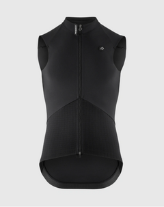 Approved Cycling: Men's ASSOS MILLE GTS Spring/Fall Vest S11, front view on model, showcasing ergonomic fit and wind-blockin…