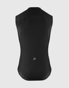 Approved Cycling: ASSOS MILLE GTS Spring/Fall Vest S11 for men, rear detail shot highlighting breathable back panel for opti…