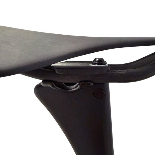 Berk Composites Seat Clamp Cradle in a close-up, highlighting its precision engineering for optimal saddle security