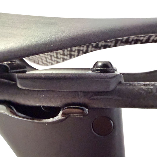 Approved Cycling Berk Seat Clamp Cradle, showcasing the extended fore-aft adjustment for aggressive rider positioning