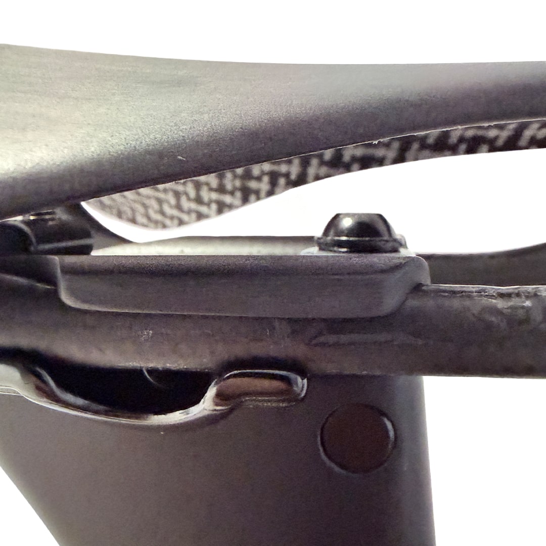 Approved Cycling Berk Seat Clamp Cradle, showcasing the extended fore-aft adjustment for aggressive rider positioning