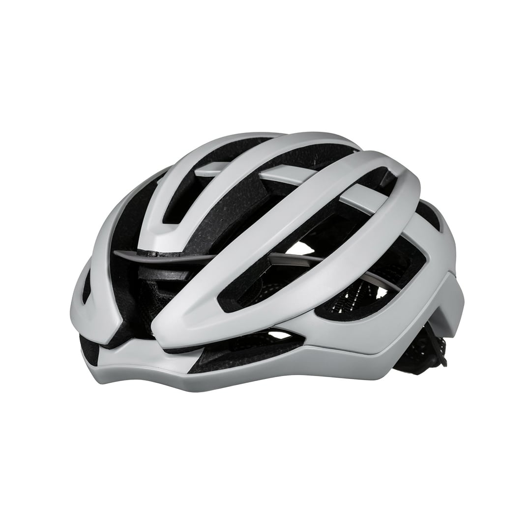 APPROVED CYCLING airBENDER grey helmet, side view showing 24-vent system and dial-fit adjustment.