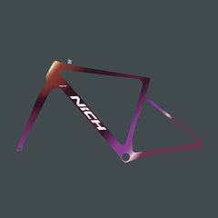 Nich Faith Road Bike, detail of integrated cockpit cable entry points on carbon frame
