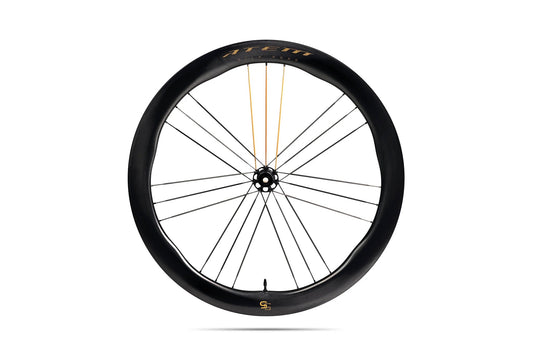 Approved Cycling ATEM SilkRoad 5.5 wheelset, showing the revolutionary wave rim profile designed for aerodynamic efficiency.