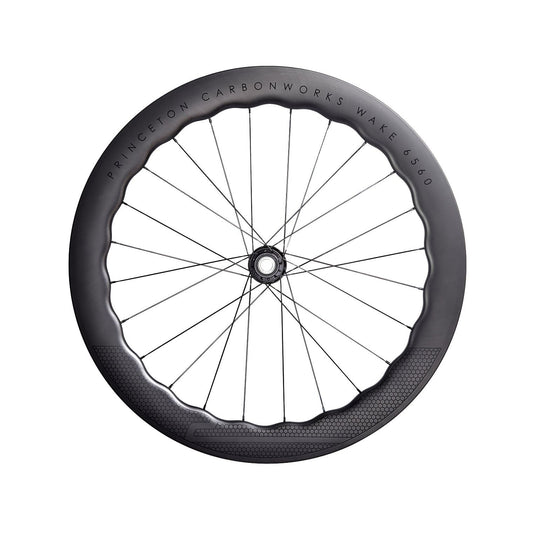 Princeton CarbonWorks Wake 6560 Corsa DB used road bike wheels: aerodynamic rim profile for speed