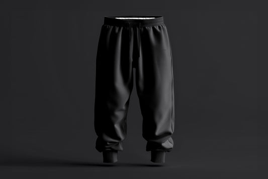 Approved Cycling Simple Oversized Sweatpants, relaxed fit with ribbed cuffs and drawstring, perfect for casual off-bike wear.