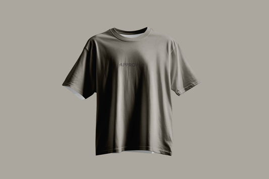 Approved Cycling Simple Oversized T-Shirt, front view, showcasing modern, relaxed fit and premium organic cotton fabric.