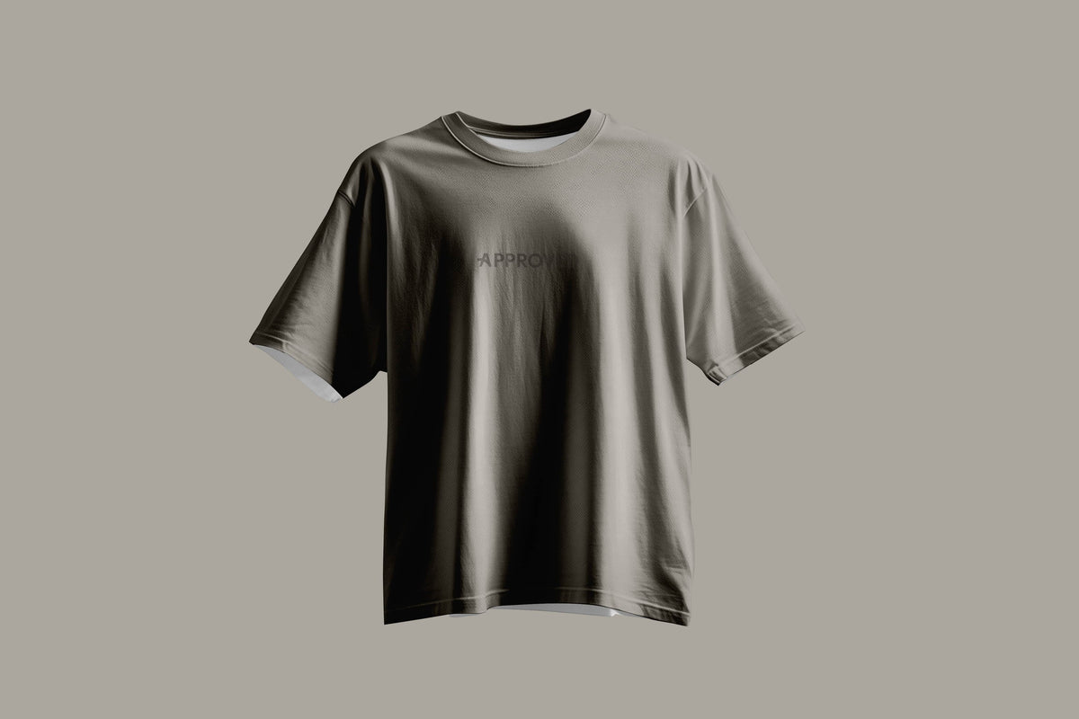Approved Cycling Simple Oversized T-Shirt, front view, showcasing modern, relaxed fit and premium organic cotton fabric.