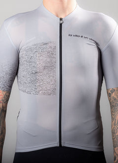 APPROVED CYCLING SUMMER CYCLING JERSEY ITALY LTD. W - Grey: back pocket detail, capacity, energy gel storage, long-ride func…