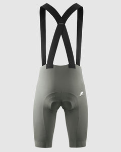 Assos Equipe R Bib Shorts S11 Edge Green - back view showing X-Frame suspension