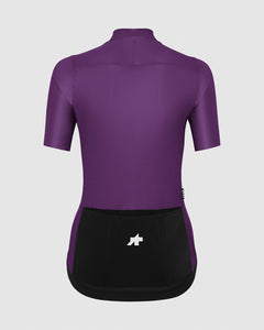 Assos UMA GT Jersey S11 EVO Wisteria Violet women's cycling jersey - back view with triple ramp pockets