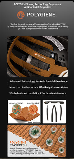 Detail of the PMT Elegant 3.0 MIPS helmet's MIPS safety system integration, visible within the internal padding.