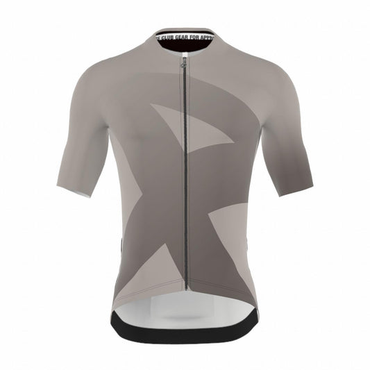 APPROVED CYCLING Fundamental LTD. men's jersey. Action shot: rider's torso, full range of motion, unrestrictive comfort.