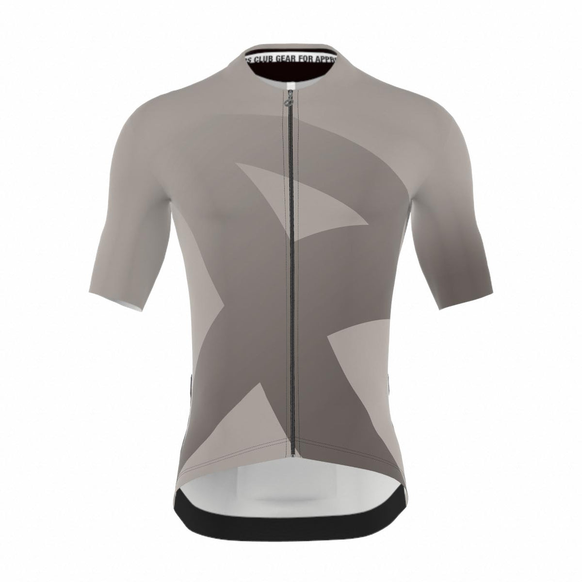APPROVED CYCLING Fundamental LTD. men's jersey. Action shot: rider's torso, full range of motion, unrestrictive comfort.