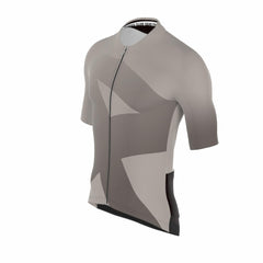 Detail of sleeve hem: APPROVED CYCLING Fundamental LTD. men's jersey. Laser-cut finish, no-slip grip, performance.
