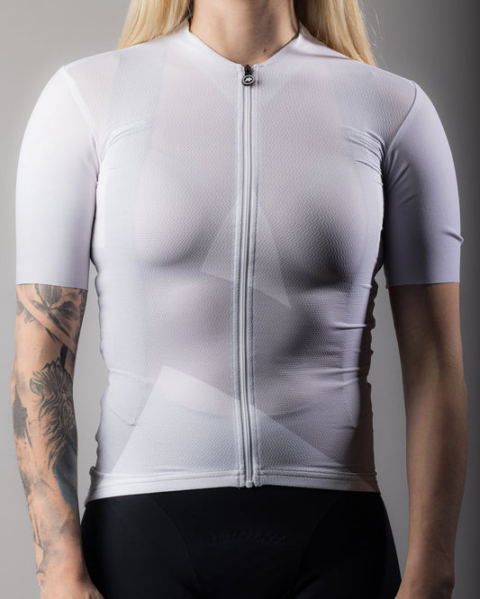 Approved Cycling Women's Fundamental LTD. jersey, rear view, highlighting breathable fabric.