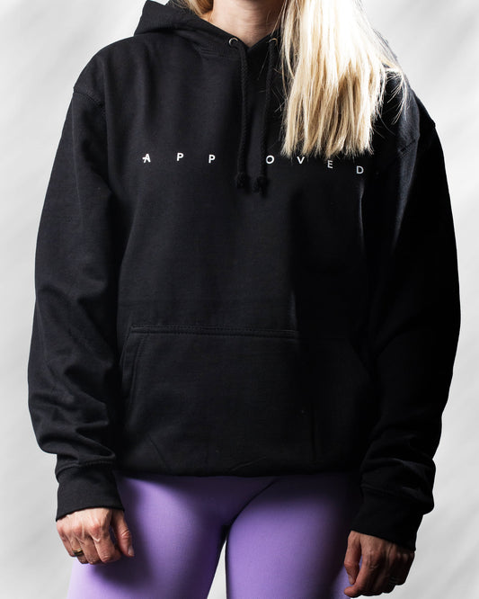 Approved Cycling Simple Hoody, front view, light gray, showcasing minimalist design and relaxed fit.