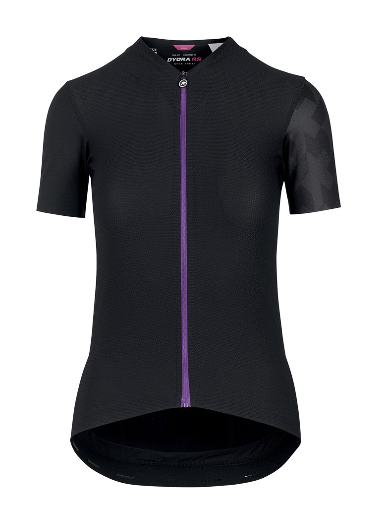 APPROVED CYCLING: Assos Women's DYORA RS Aero SS Summer Cycling Jersey, aerodynamic race fit, front view. Optimal for commit…